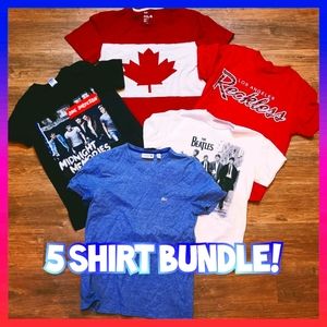 5 Shirts for One Price! Adult Small and Medium.